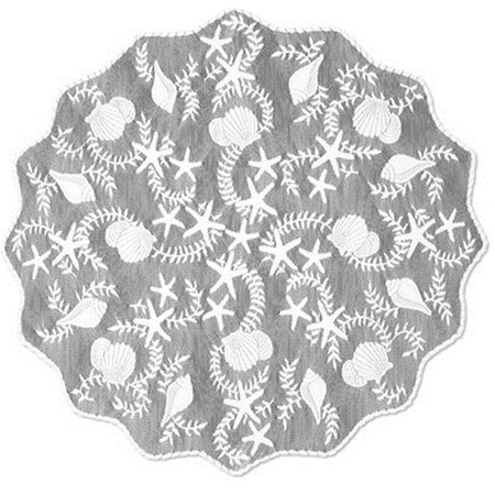 Heritage Lace 42 in. Tidepool Round Table Topper TP-4200W